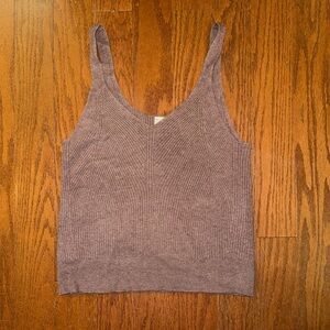 Brown knit sweater cami